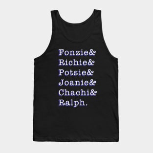 Fun Happy Days Show Characters Art Tank Top